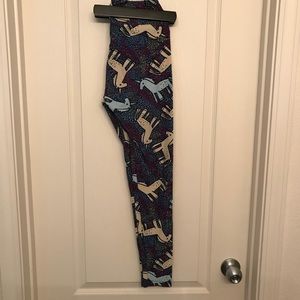 LuLaRoe Vintage Unicorn Print OS Leggings